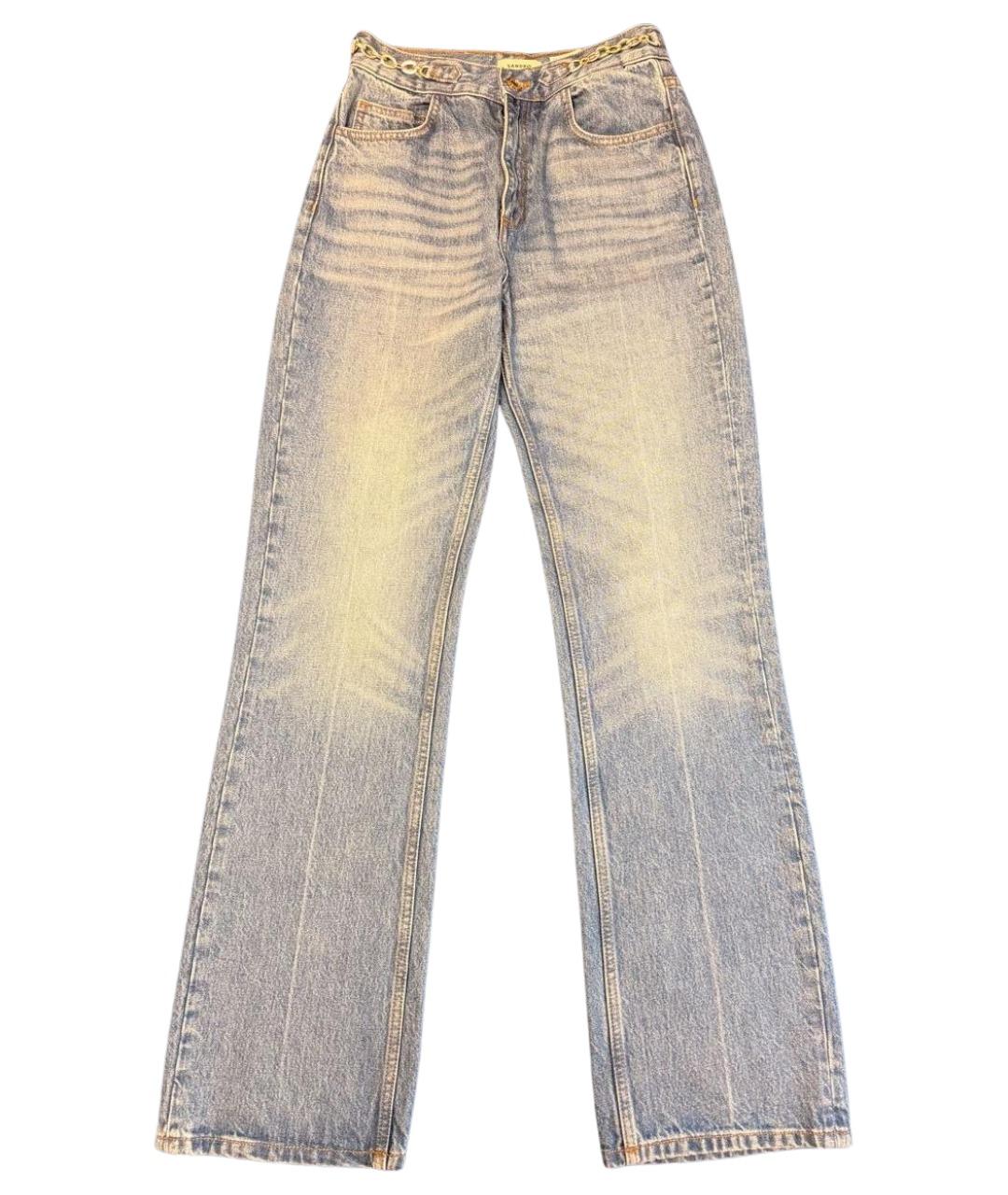 SANDRO Синие хлопковые прямые джинсы, фото 1