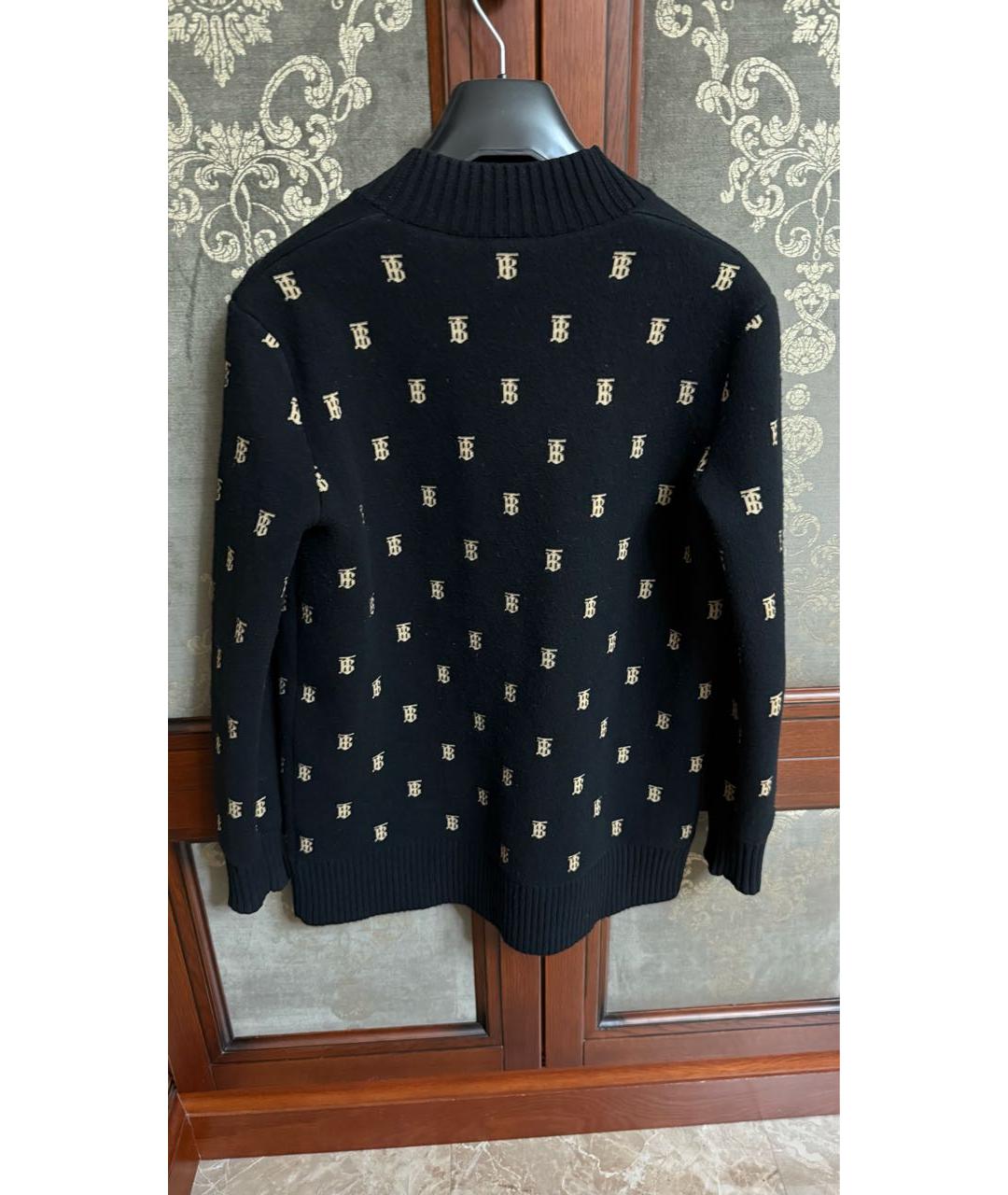 BURBERRY Черный шерстяной кардиган, фото 2