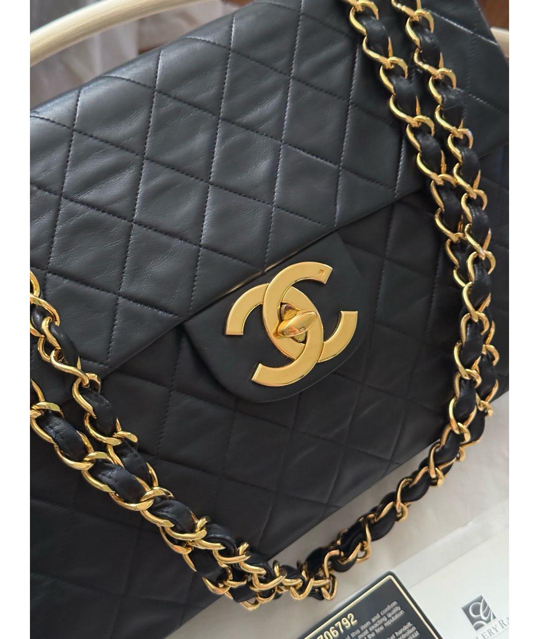 CHANEL Черная кожаная сумка через плечо, фото 3