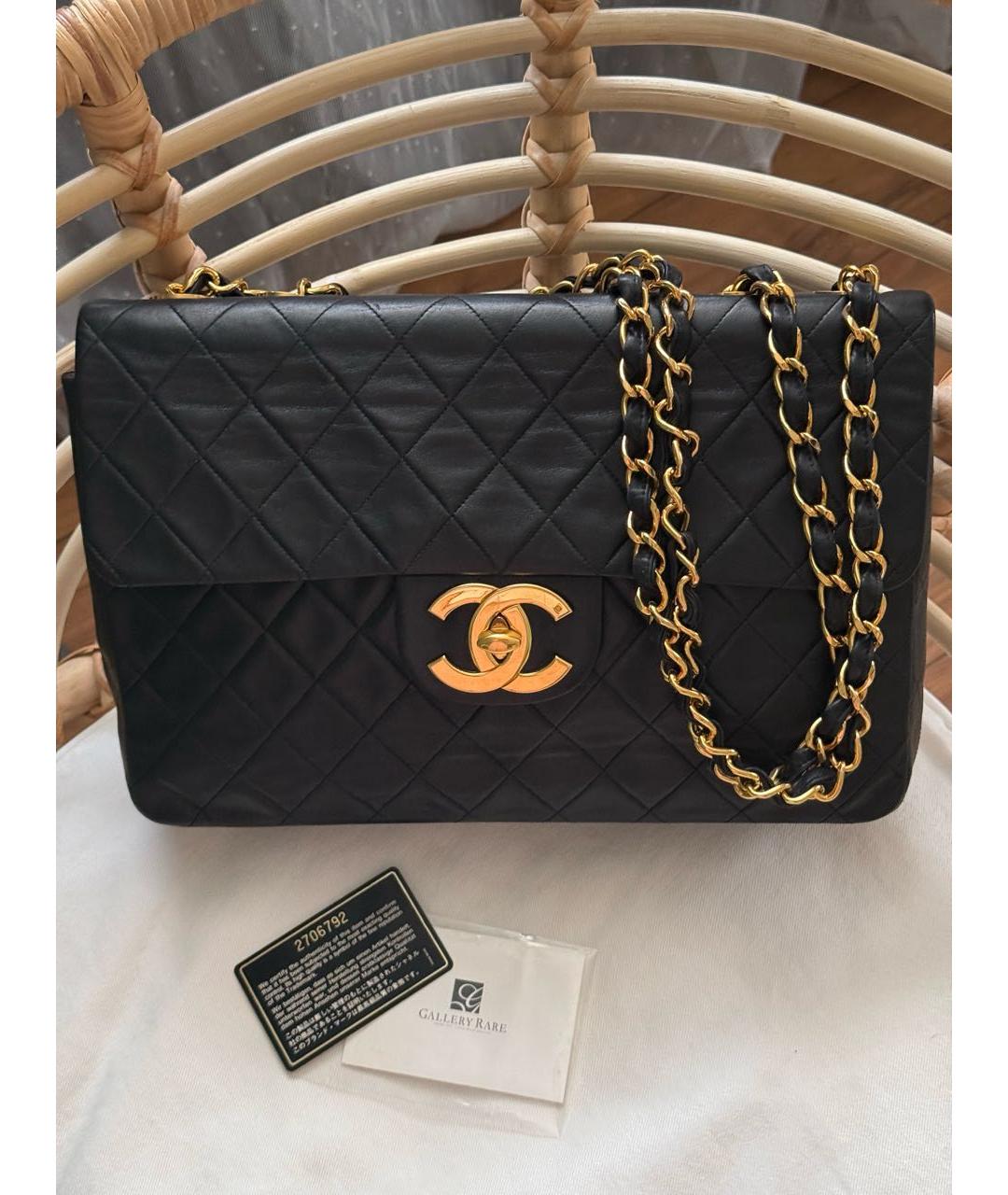 CHANEL Черная кожаная сумка через плечо, фото 9
