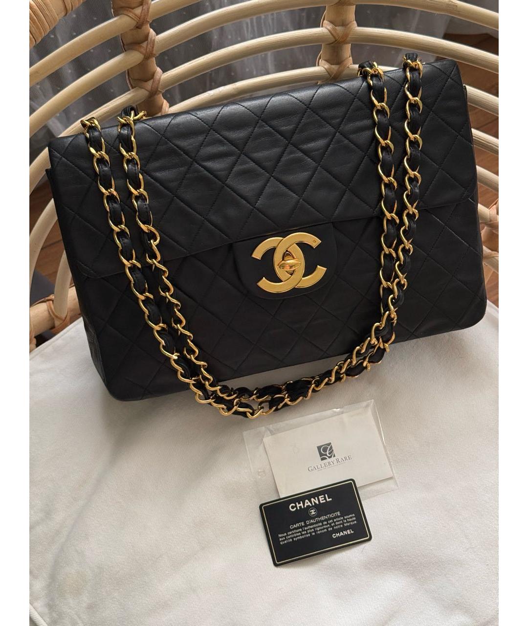 CHANEL Черная кожаная сумка через плечо, фото 2