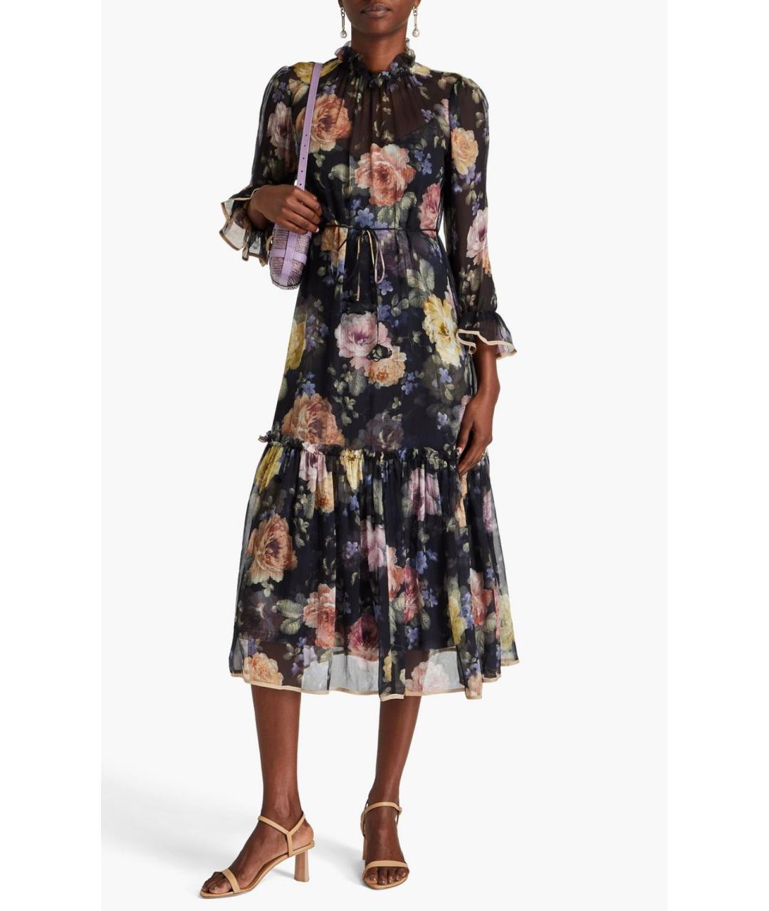 ZIMMERMANN Черное шелковое коктейльное платье, фото 8