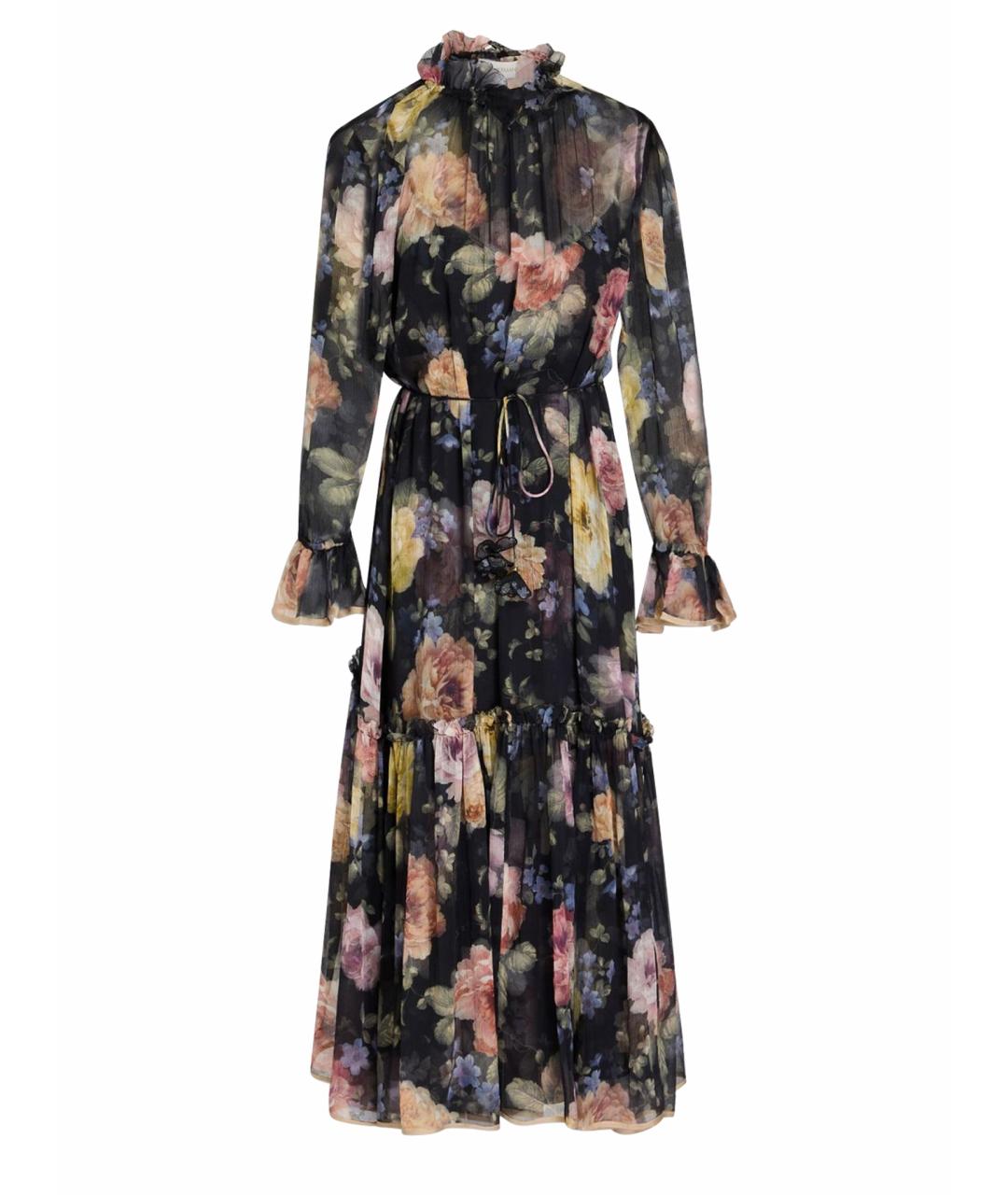 ZIMMERMANN Черное шелковое коктейльное платье, фото 1