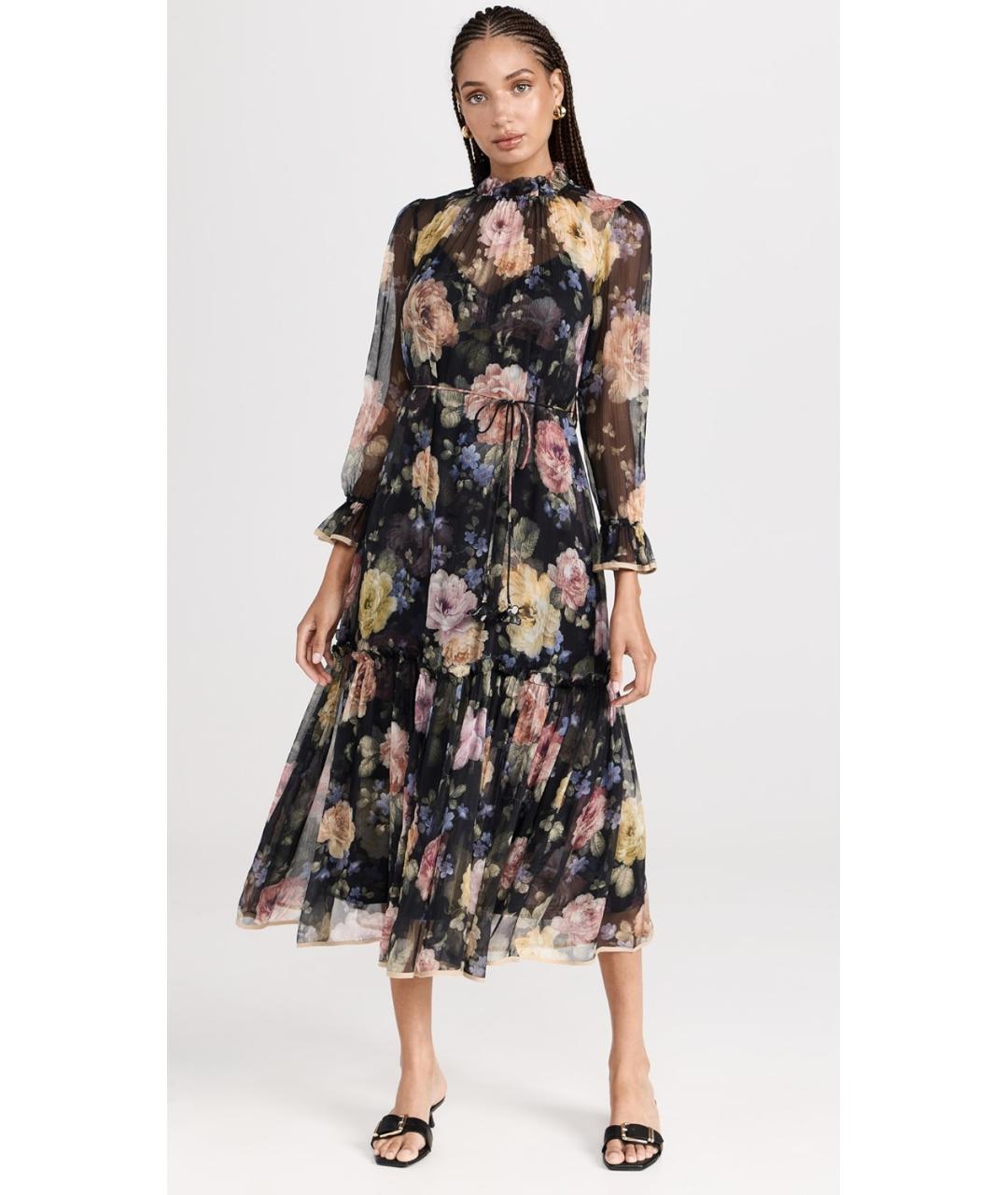 ZIMMERMANN Черное шелковое коктейльное платье, фото 2