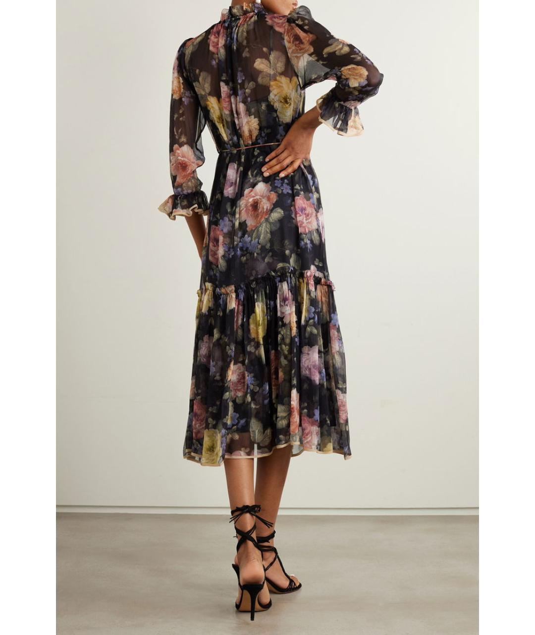 ZIMMERMANN Черное шелковое коктейльное платье, фото 7