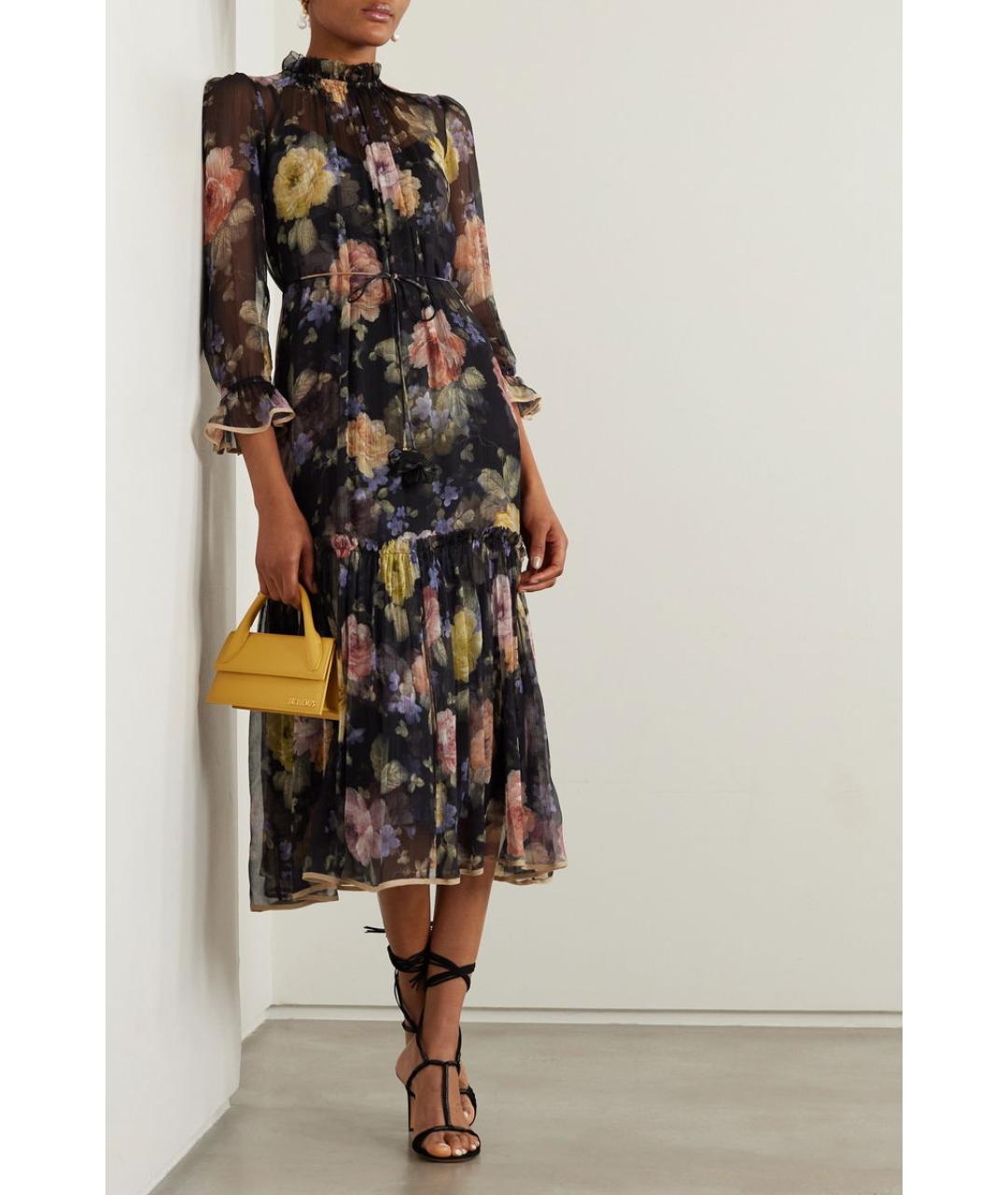 ZIMMERMANN Черное шелковое коктейльное платье, фото 6