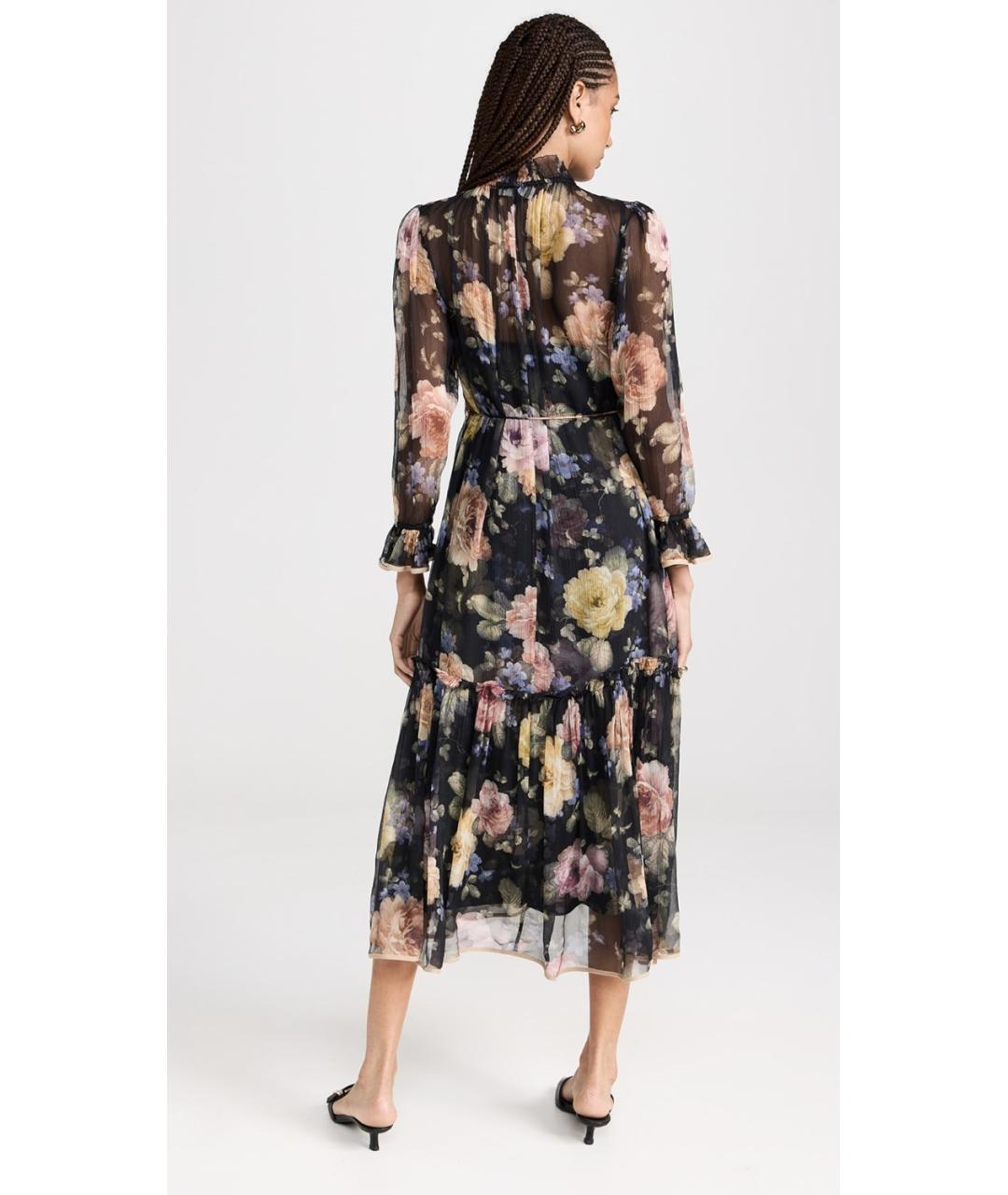 ZIMMERMANN Черное шелковое коктейльное платье, фото 5