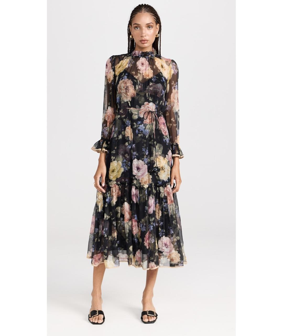 ZIMMERMANN Черное шелковое коктейльное платье, фото 3