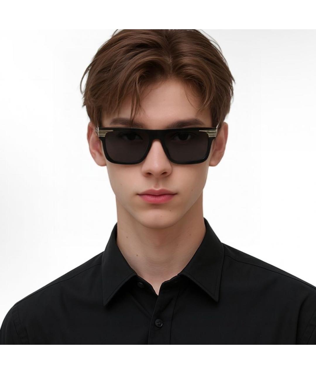 LOUIS VUITTON Черные пластиковые солнцезащитные очки, фото 2