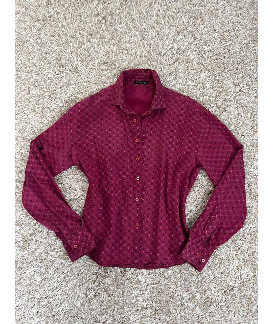 LOUIS VUITTON Бордовая хлопковая рубашка, фото 7