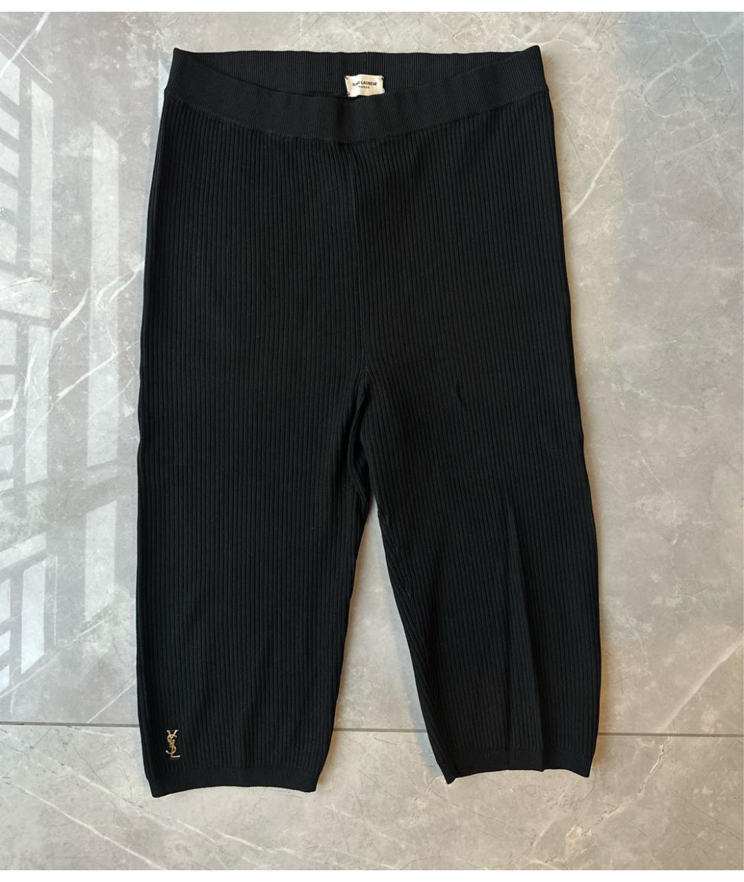 SAINT LAURENT Черные леггинсы и велосипедки, фото 6