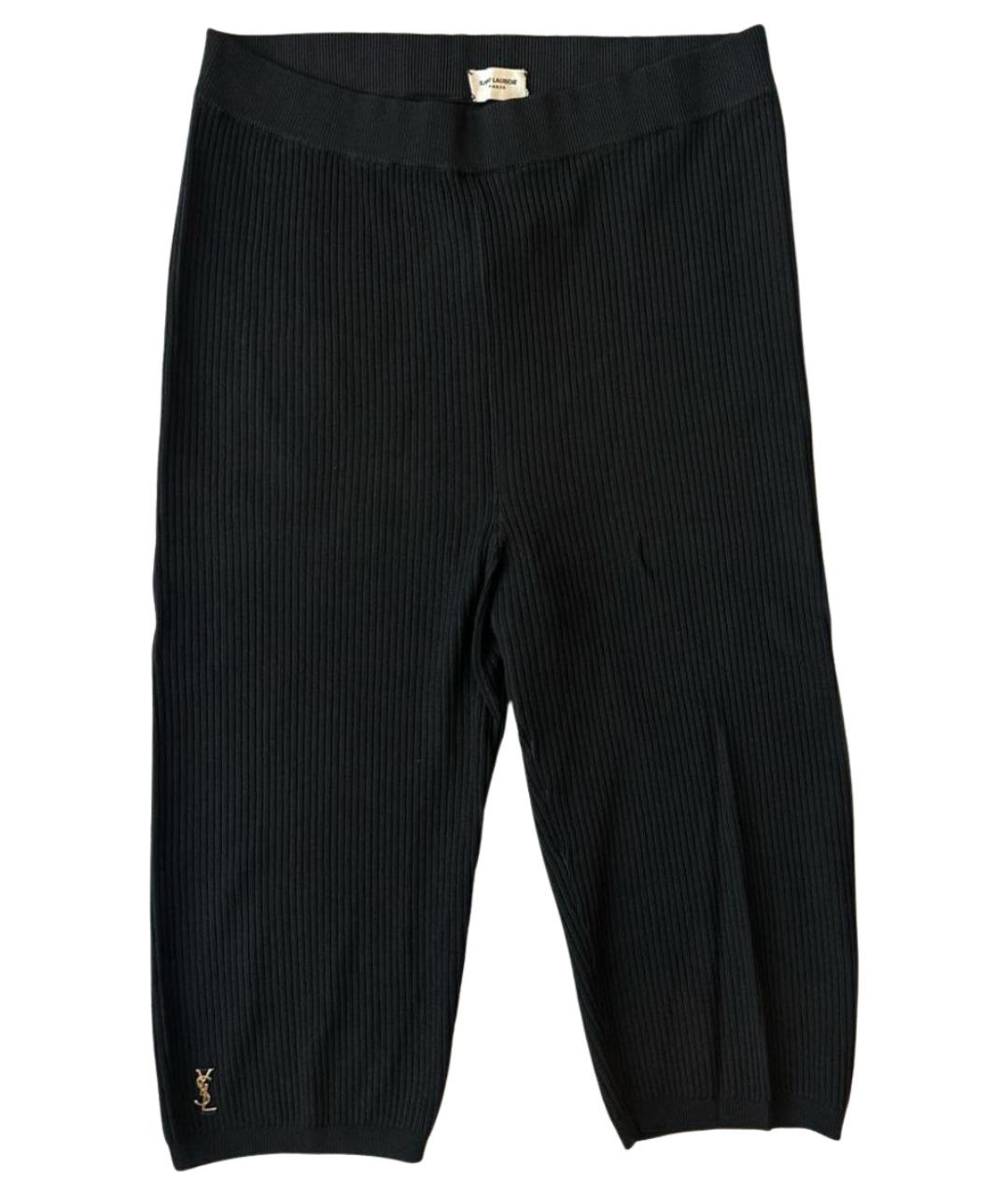 SAINT LAURENT Черные леггинсы и велосипедки, фото 1