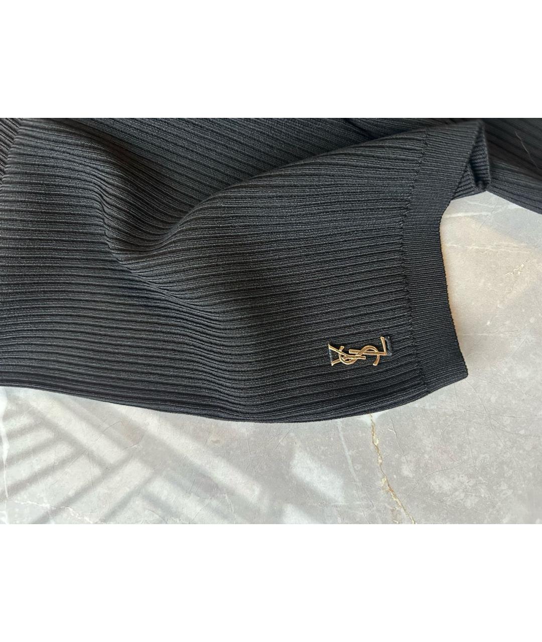 SAINT LAURENT Черные леггинсы и велосипедки, фото 4