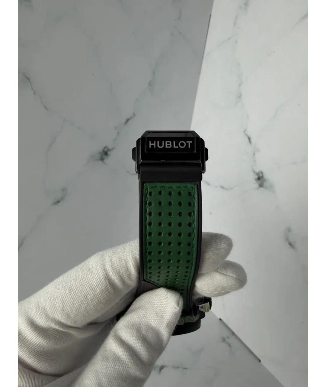 HUBLOT Зеленые карбоновые часы, фото 6