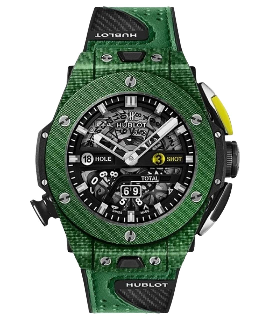 HUBLOT Зеленые карбоновые часы, фото 1