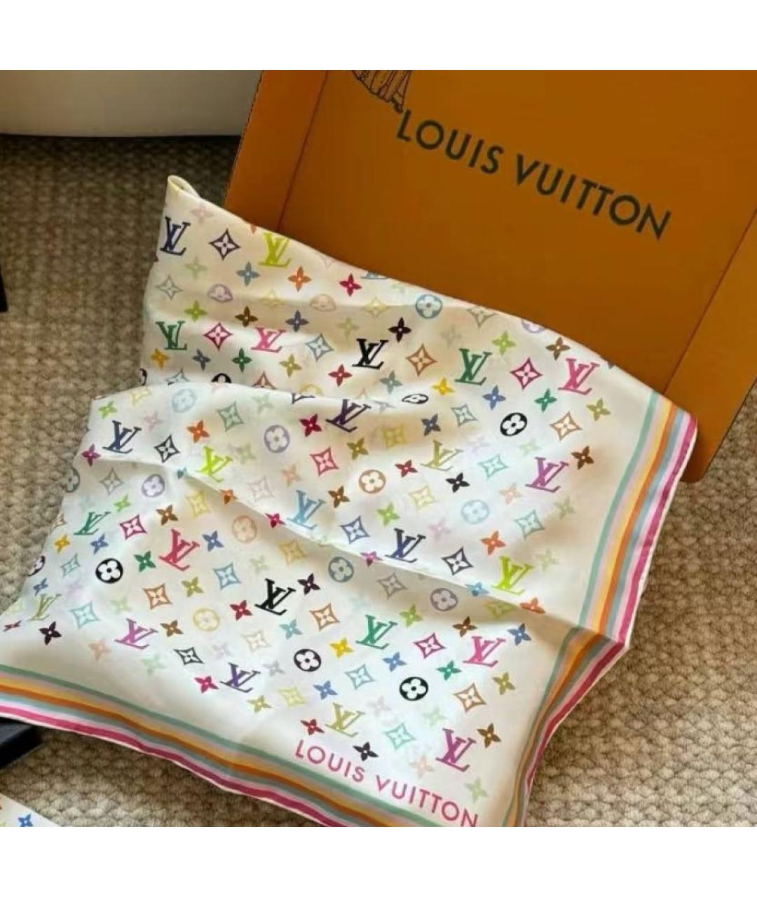 LOUIS VUITTON Белый платок, фото 3