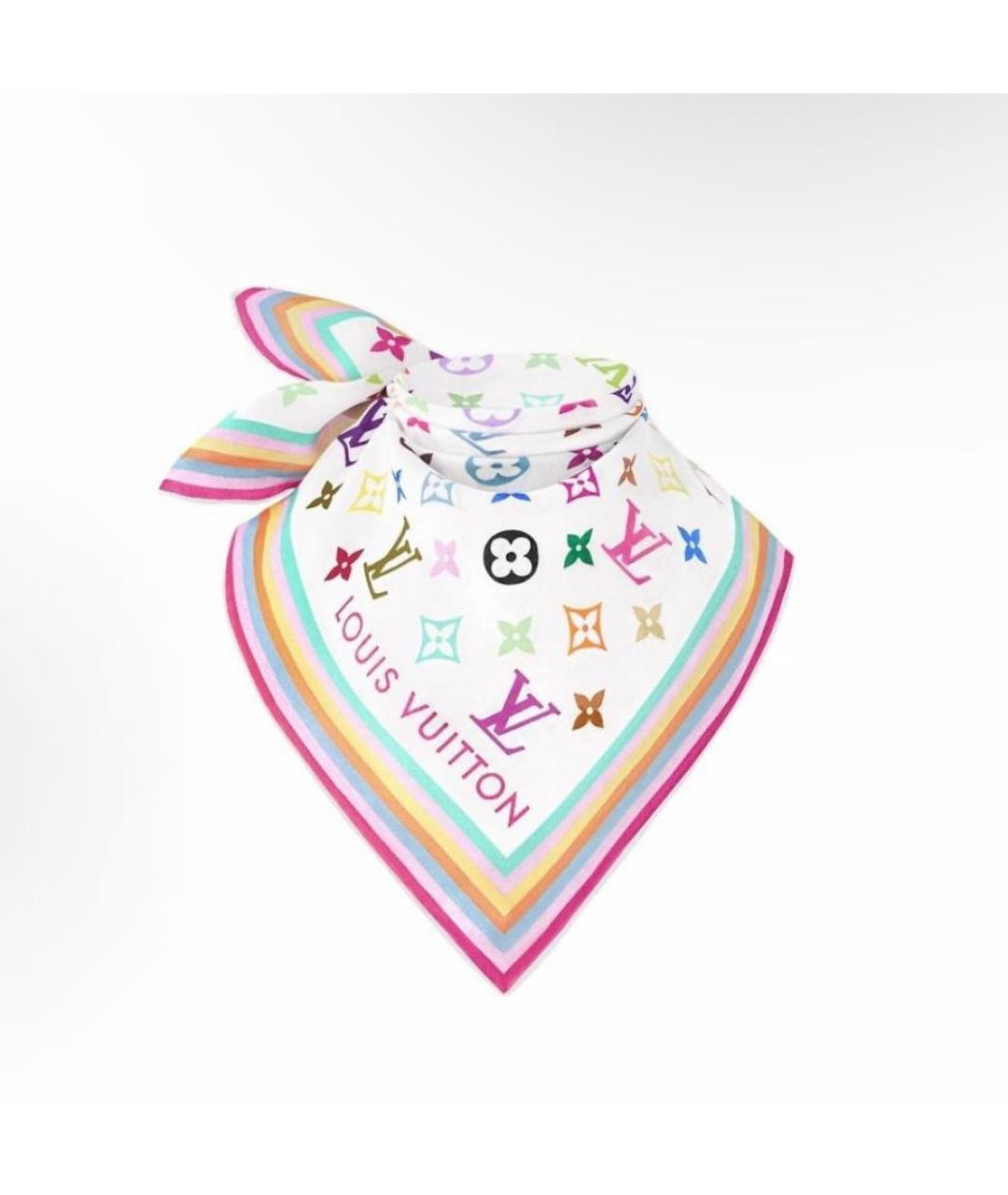 LOUIS VUITTON Белый платок, фото 2