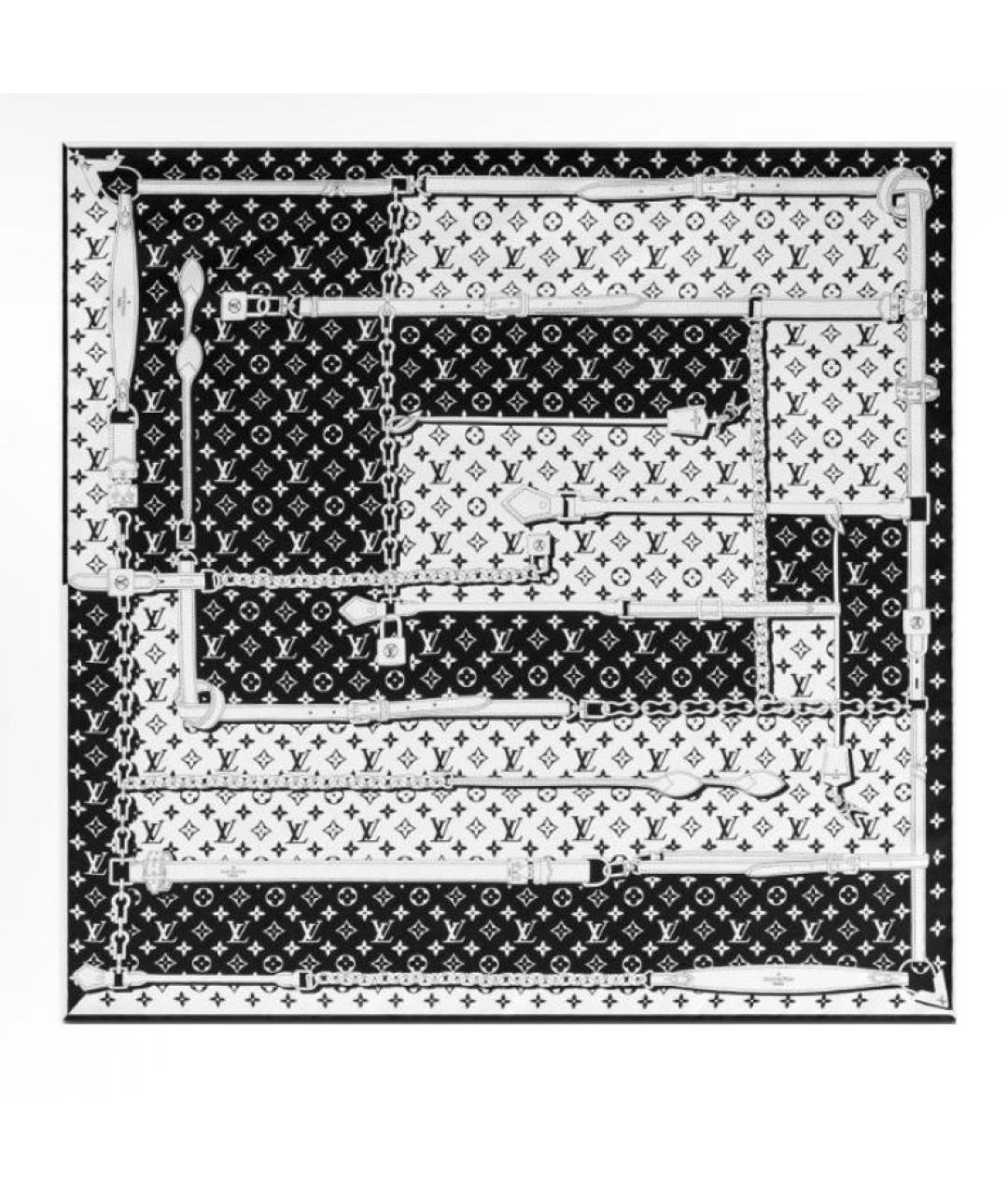 LOUIS VUITTON Черный платок, фото 4