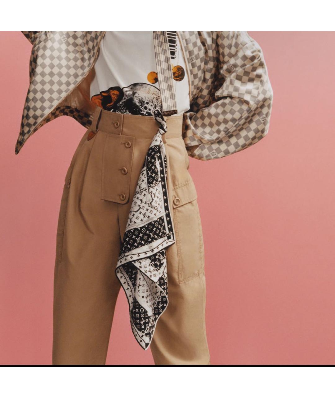 LOUIS VUITTON Черный платок, фото 3