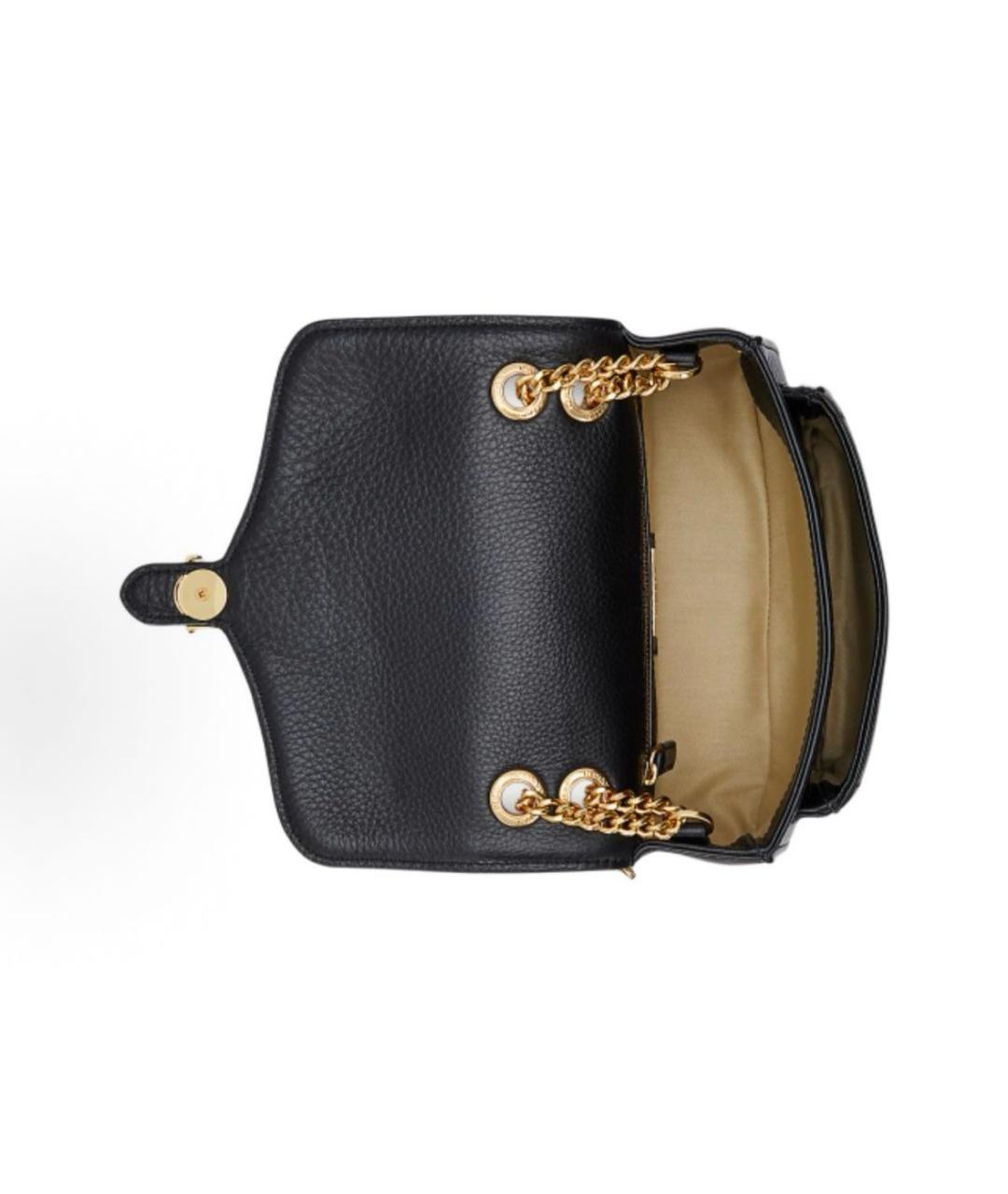 RALPH LAUREN Черная кожаная сумка через плечо, фото 4