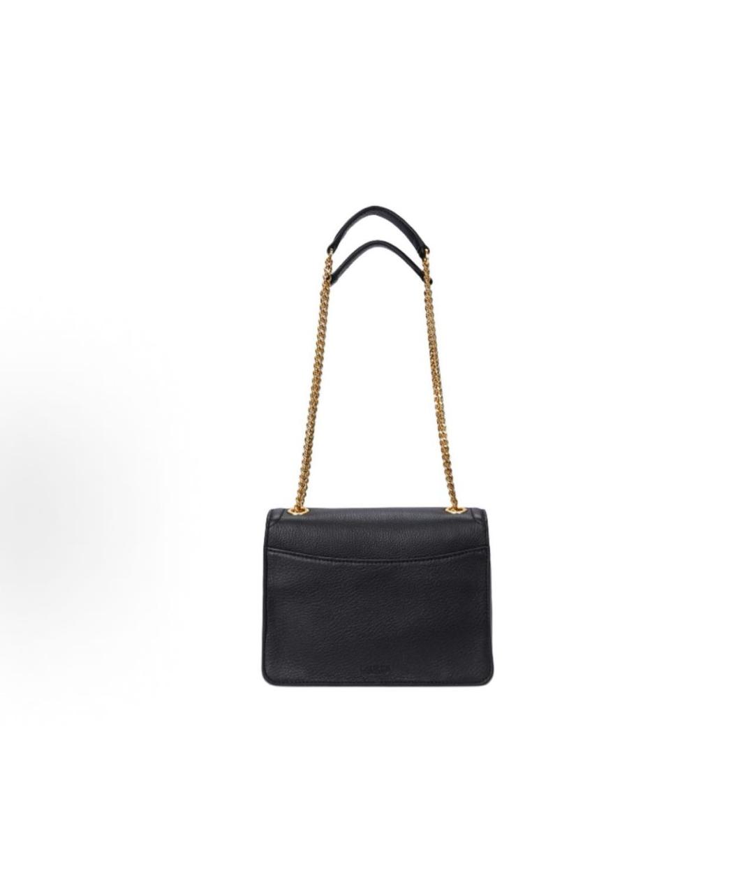 RALPH LAUREN Черная кожаная сумка через плечо, фото 3