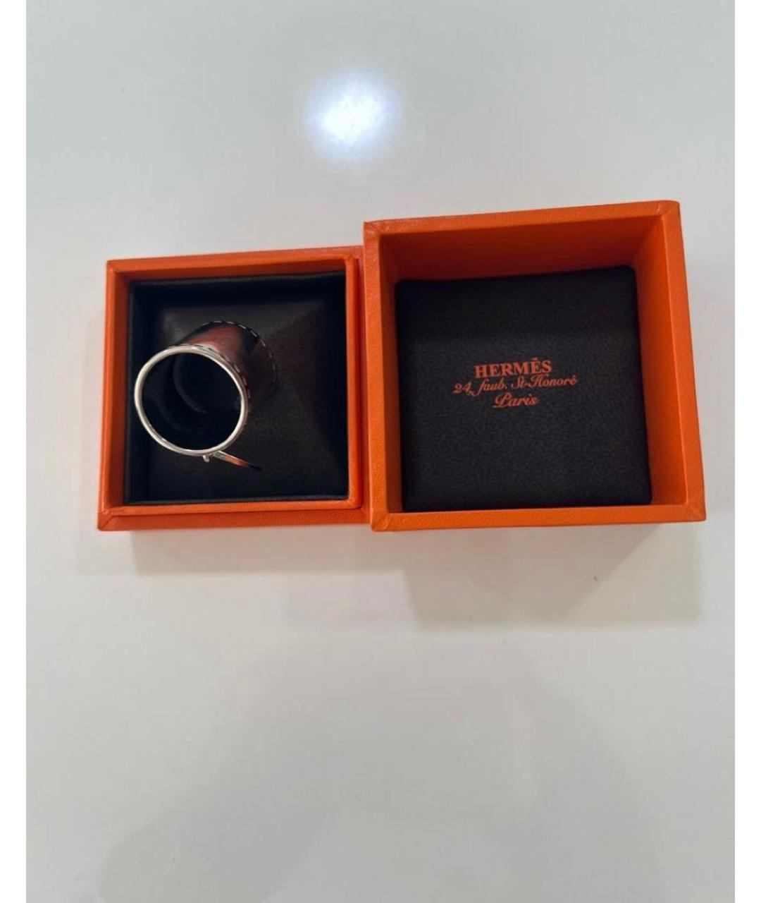 HERMES Серебряное латунное кольцо, фото 3