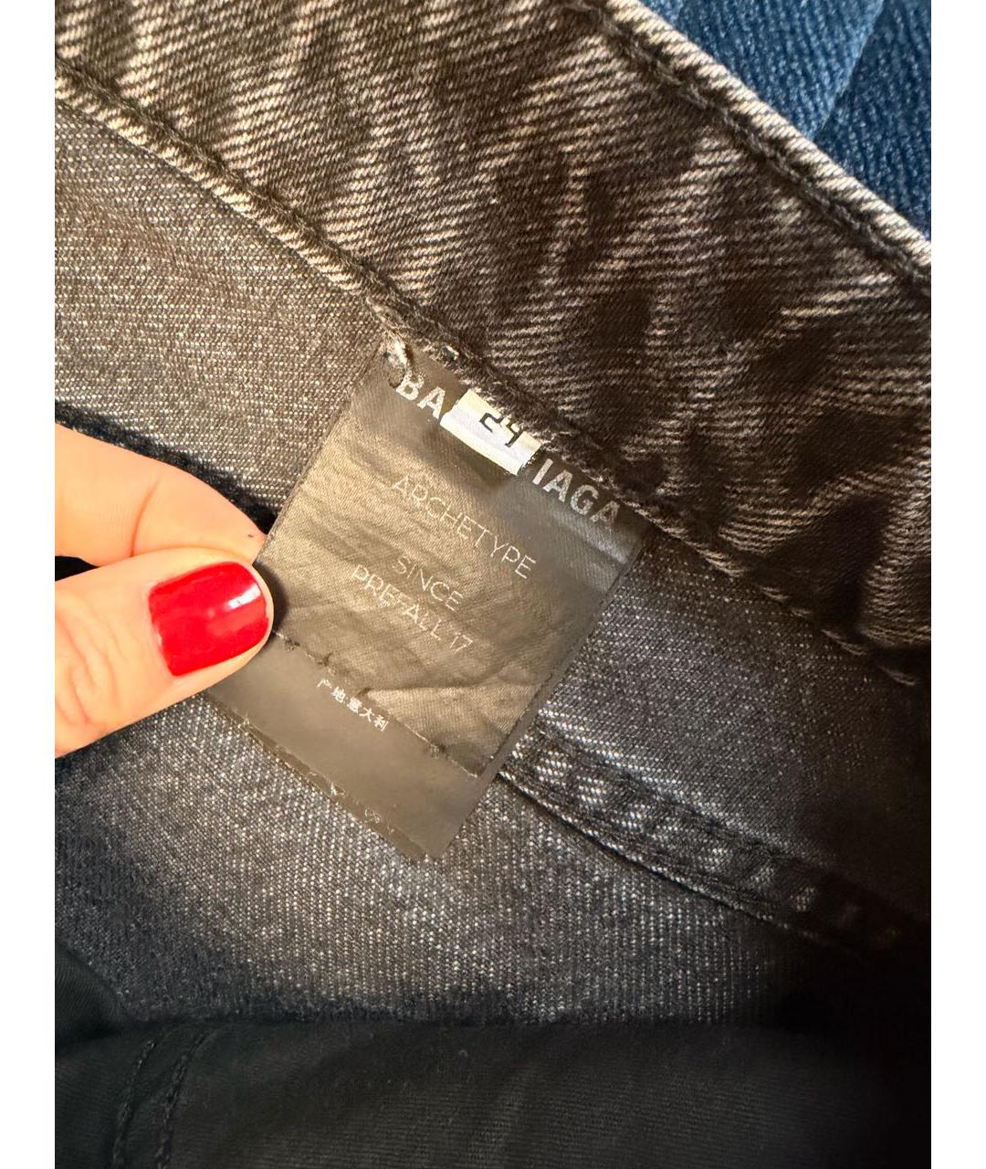 BALENCIAGA Черные джинсы слим, фото 4