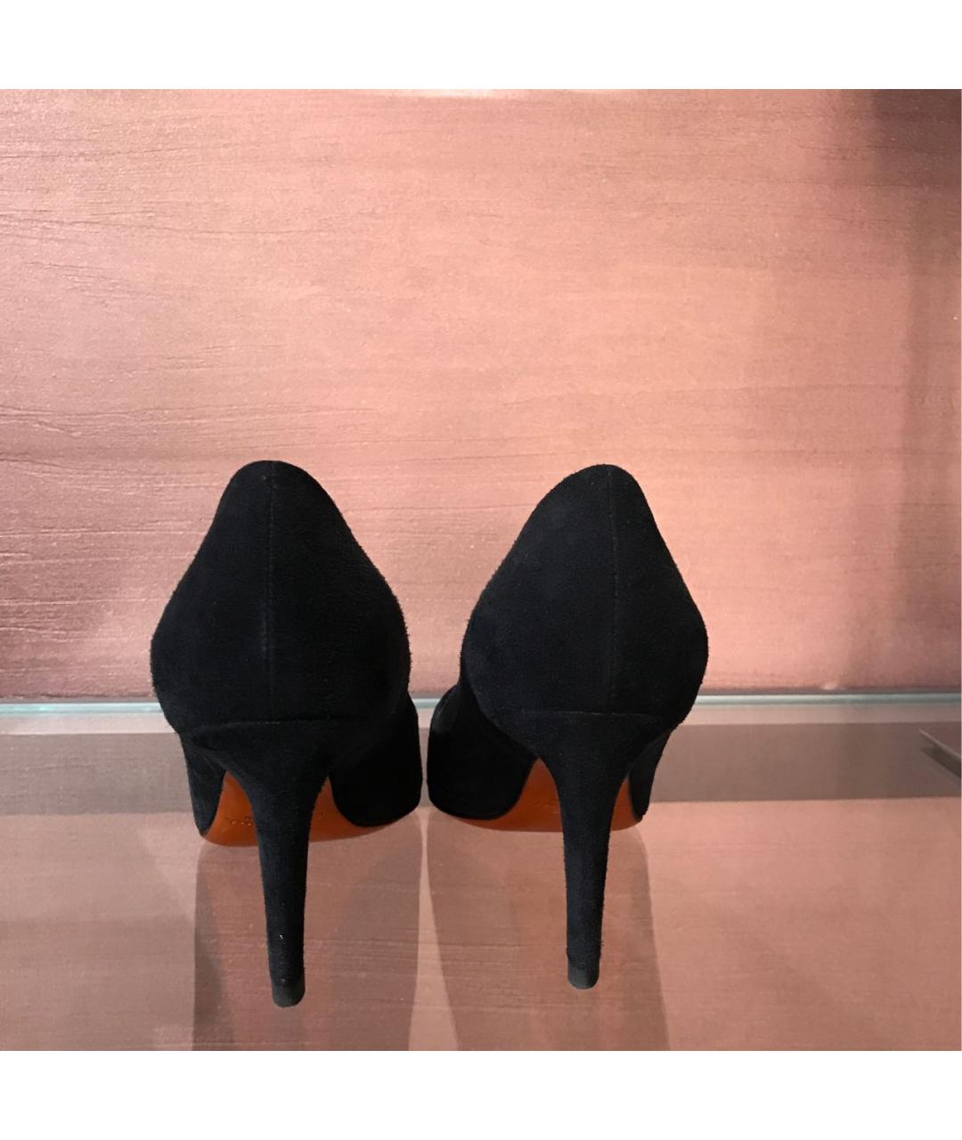 SANTONI Темно-синие замшевые туфли, фото 3