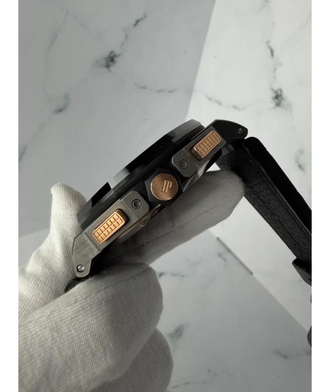 Audemars Piguet Черные часы из розового золота, фото 4