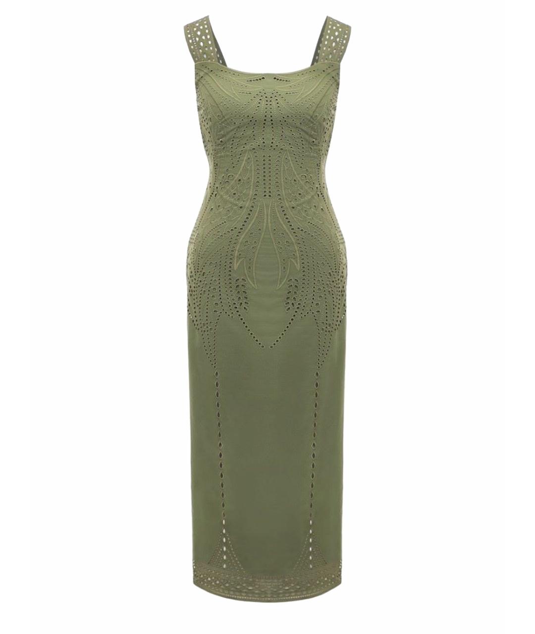 ALBERTA FERRETTI Хаки платье, фото 1