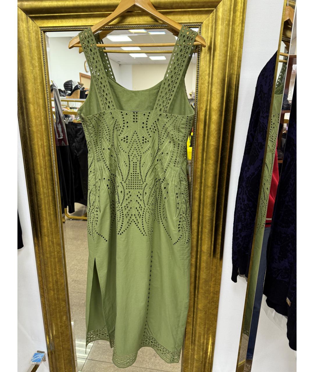 ALBERTA FERRETTI Хаки платье, фото 3