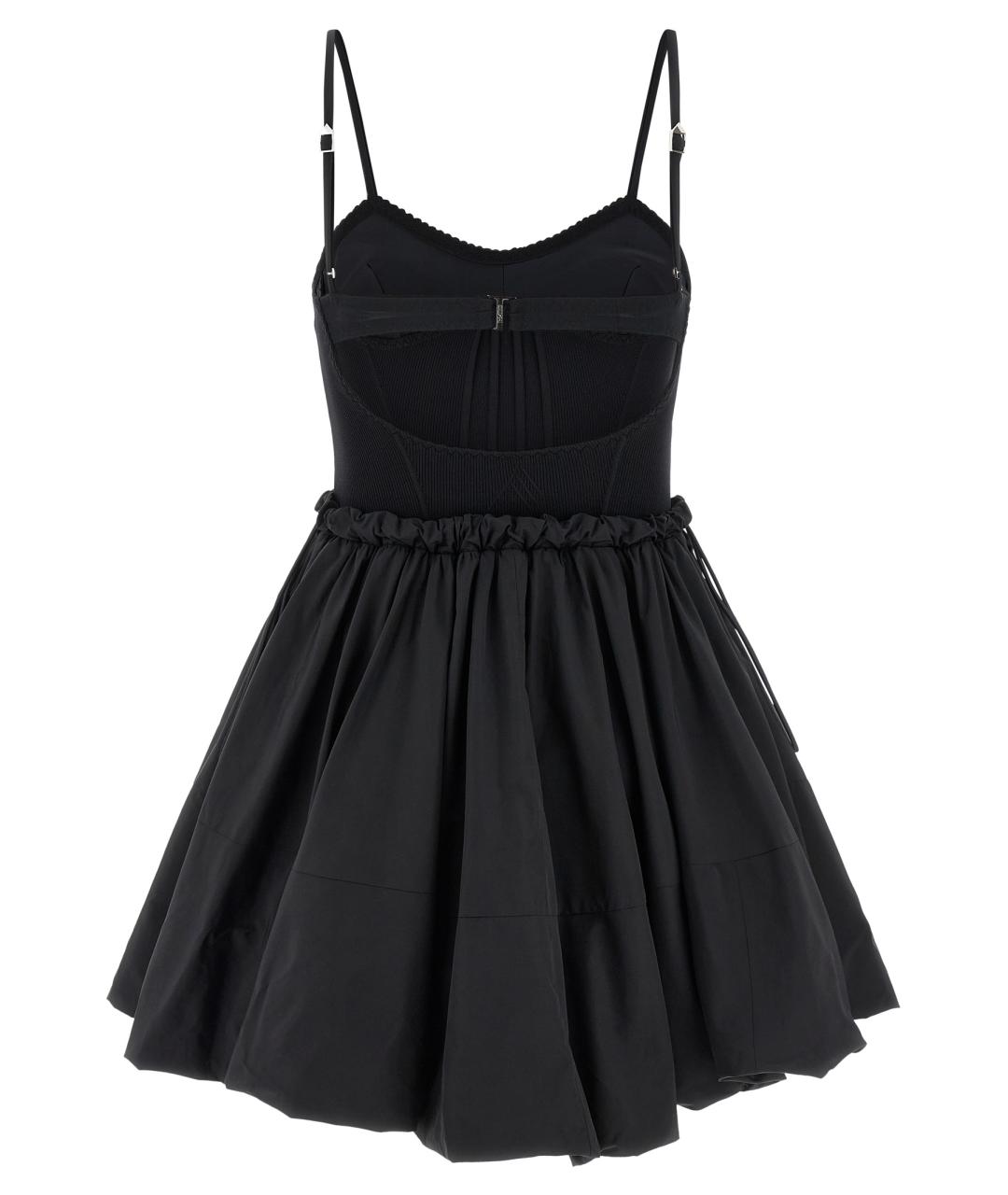 THE ATTICO Черное хлопковое повседневное платье, фото 2