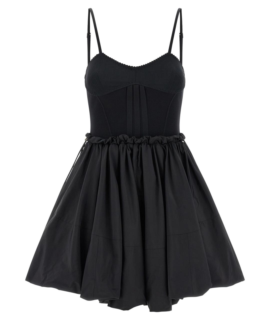 THE ATTICO Черное хлопковое повседневное платье, фото 1