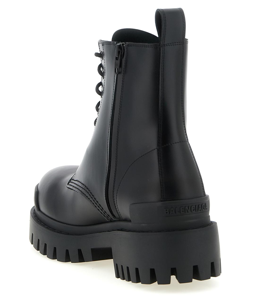 BALENCIAGA Черные кожаные низкие ботинки, фото 3