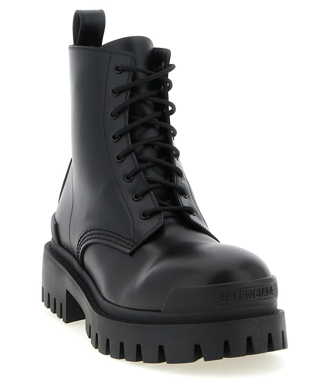 BALENCIAGA Черные кожаные низкие ботинки, фото 2