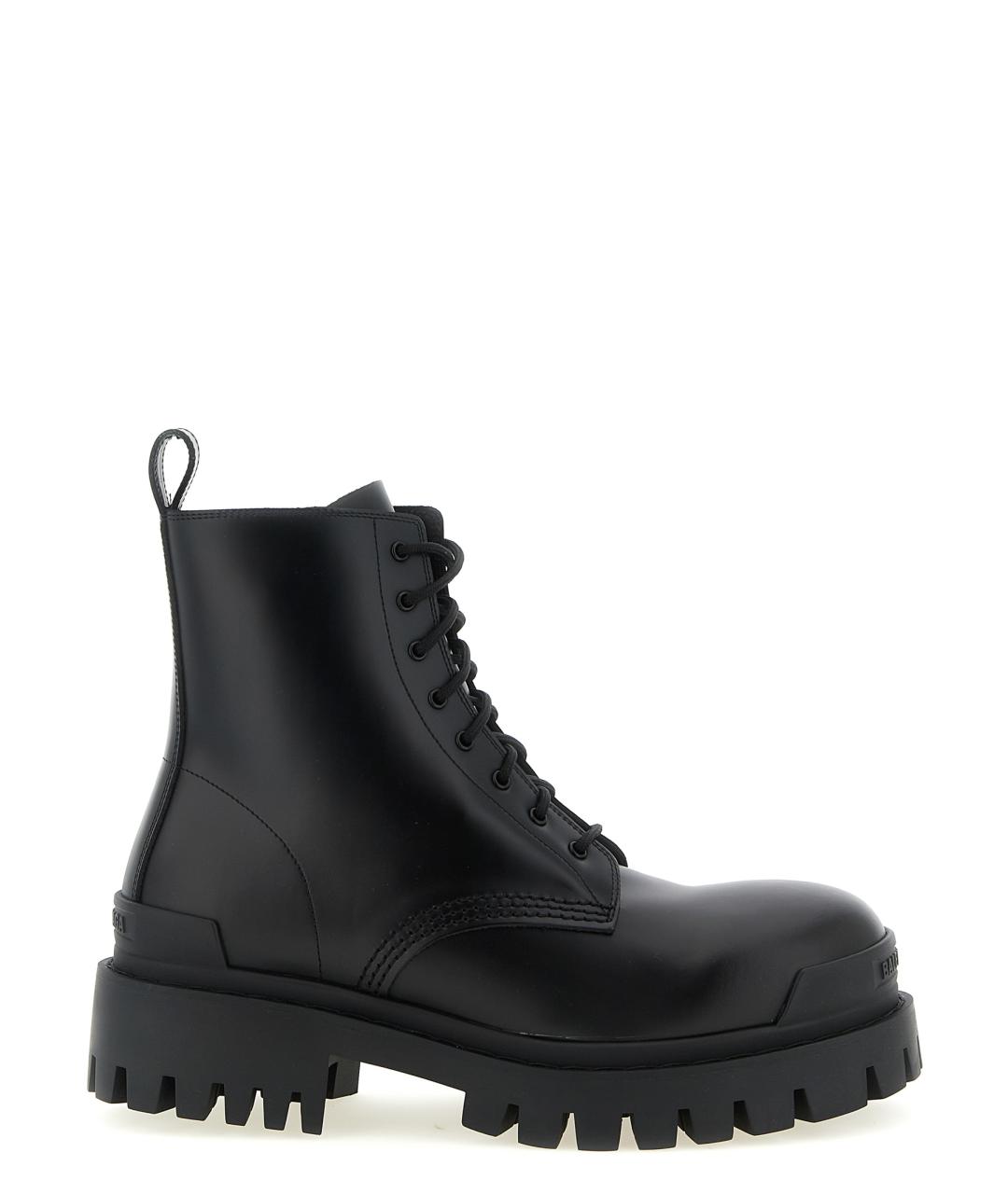 BALENCIAGA Черные кожаные низкие ботинки, фото 1