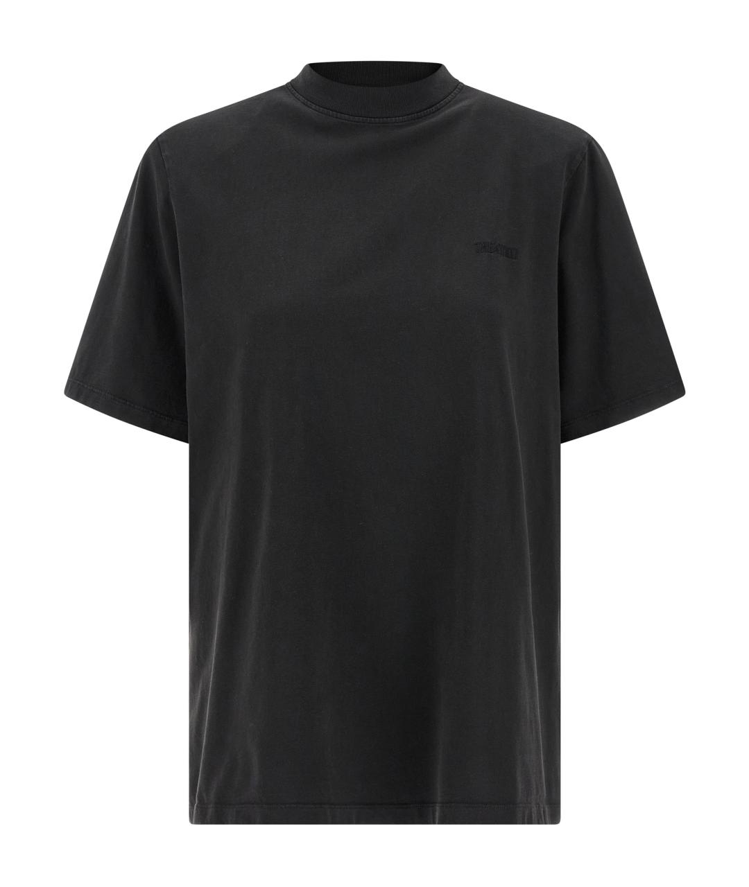 THE ATTICO Черная хлопковая футболка, фото 1