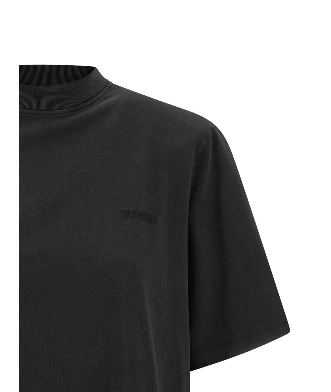THE ATTICO Черная хлопковая футболка, фото 3