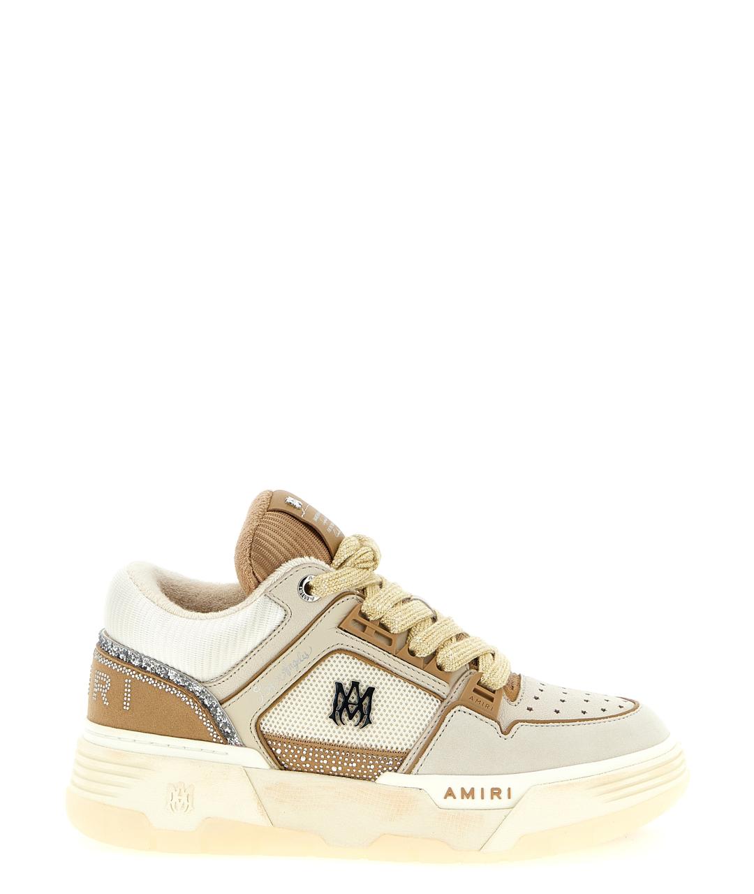 AMIRI Бежевые кожаные кроссовки, фото 1