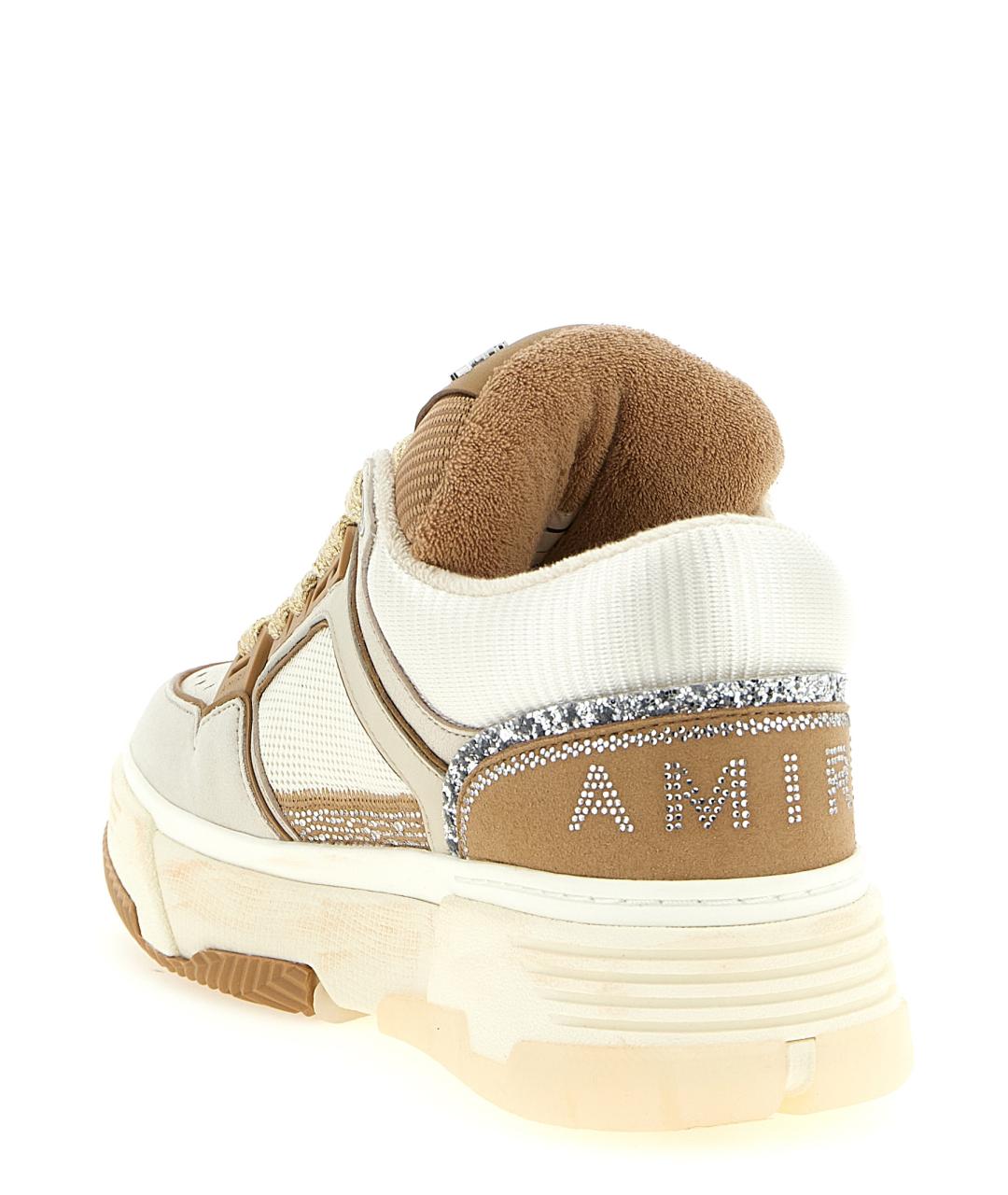 AMIRI Бежевые кожаные кроссовки, фото 3