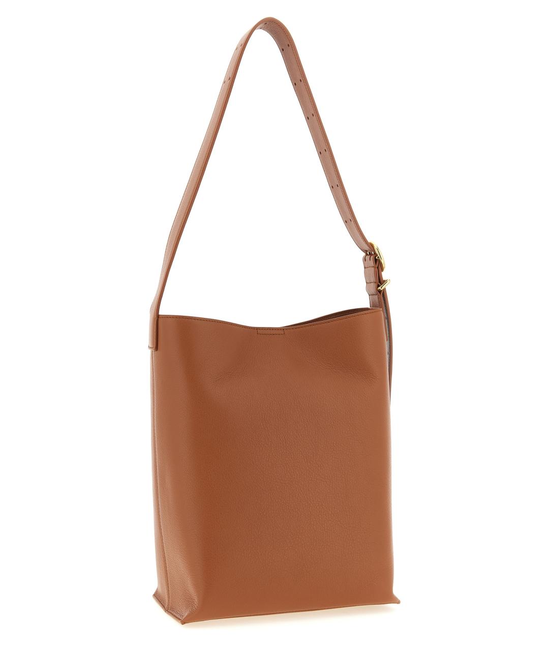 JIL SANDER Коричневая кожаная сумка через плечо, фото 2