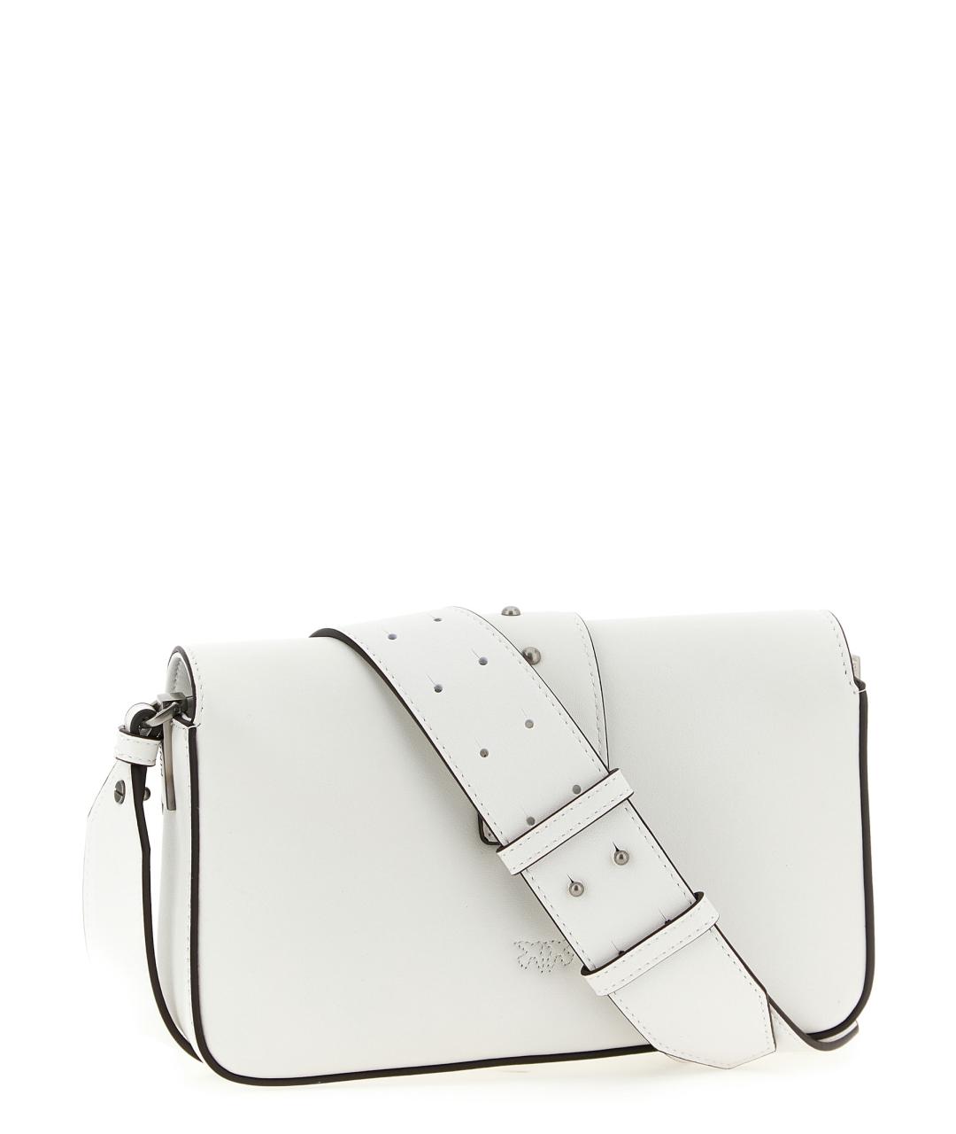 PINKO Белая кожаная сумка через плечо, фото 2
