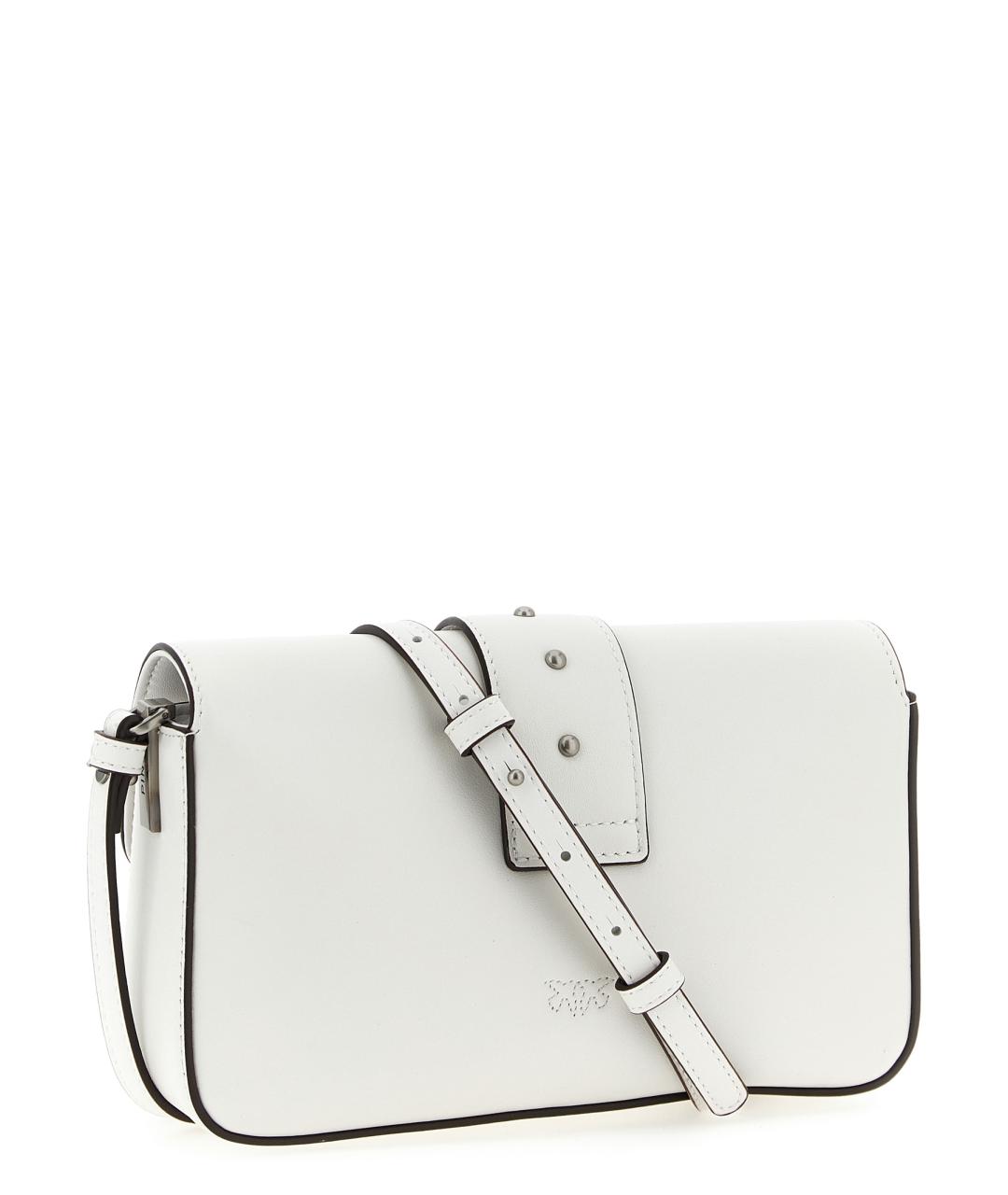 PINKO Белая кожаная сумка через плечо, фото 3