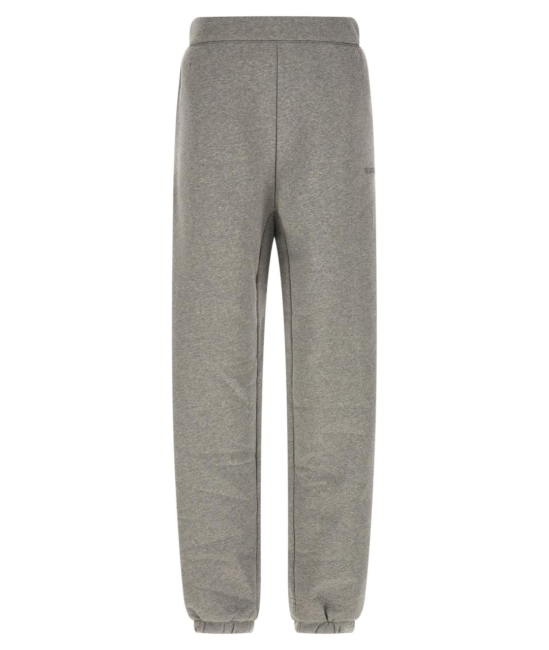 THE ATTICO Серые хлопковые прямые брюки, фото 1