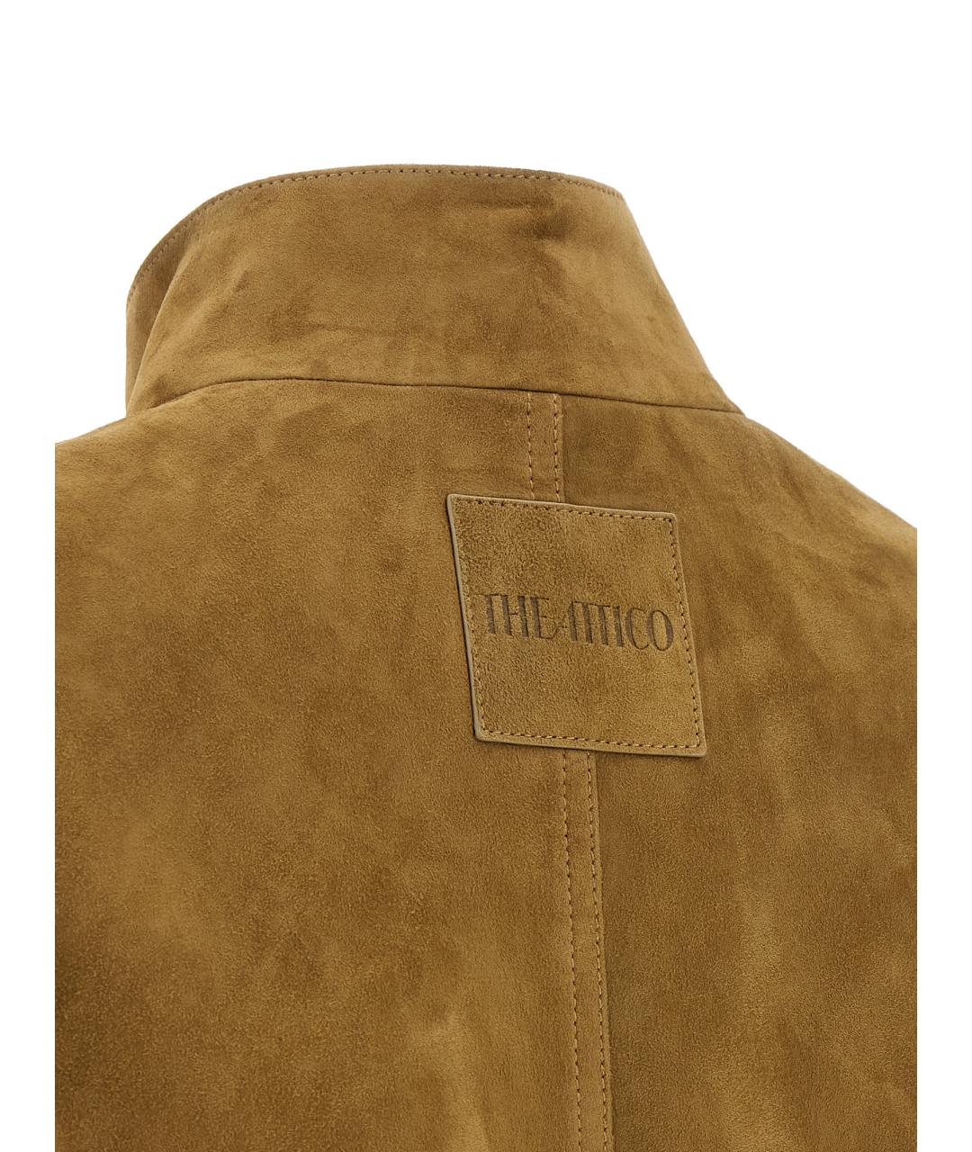 THE ATTICO Бежевая кожаная куртка, фото 5