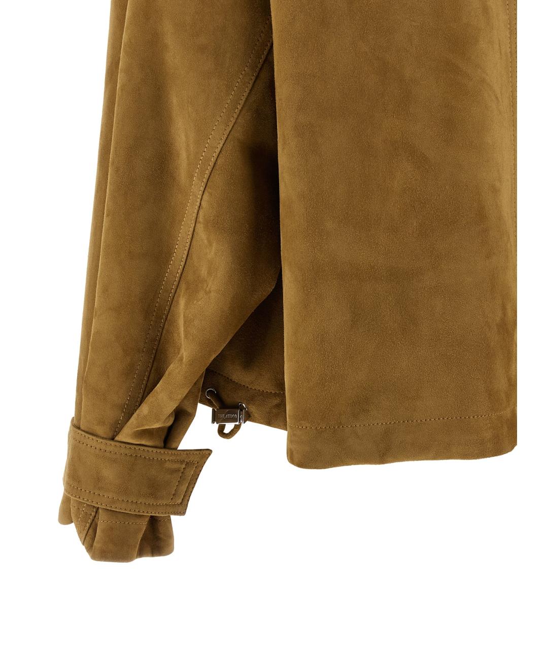 THE ATTICO Бежевая кожаная куртка, фото 4