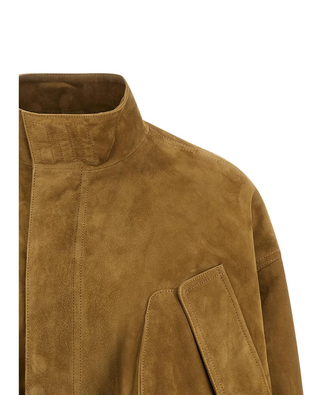 THE ATTICO Бежевая кожаная куртка, фото 3