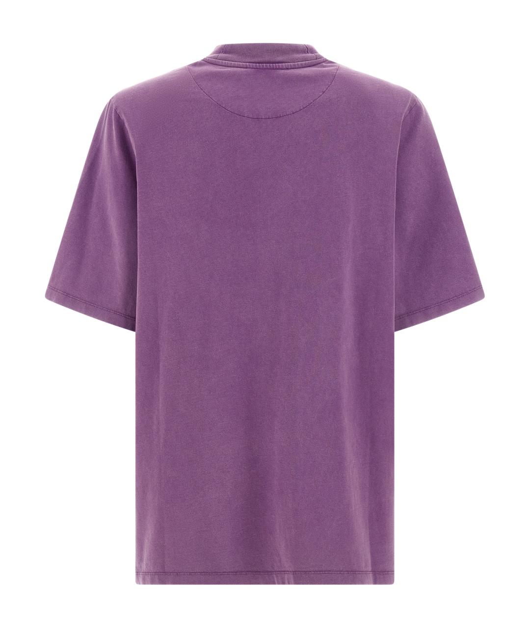 THE ATTICO Фиолетовая хлопковая футболка, фото 2