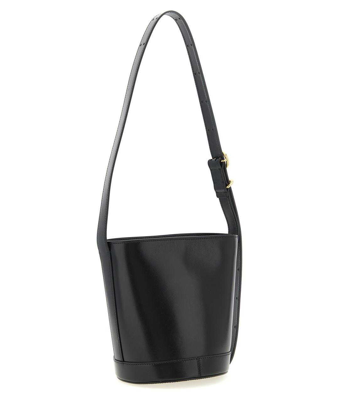 JIL SANDER Черная кожаная сумка через плечо, фото 2