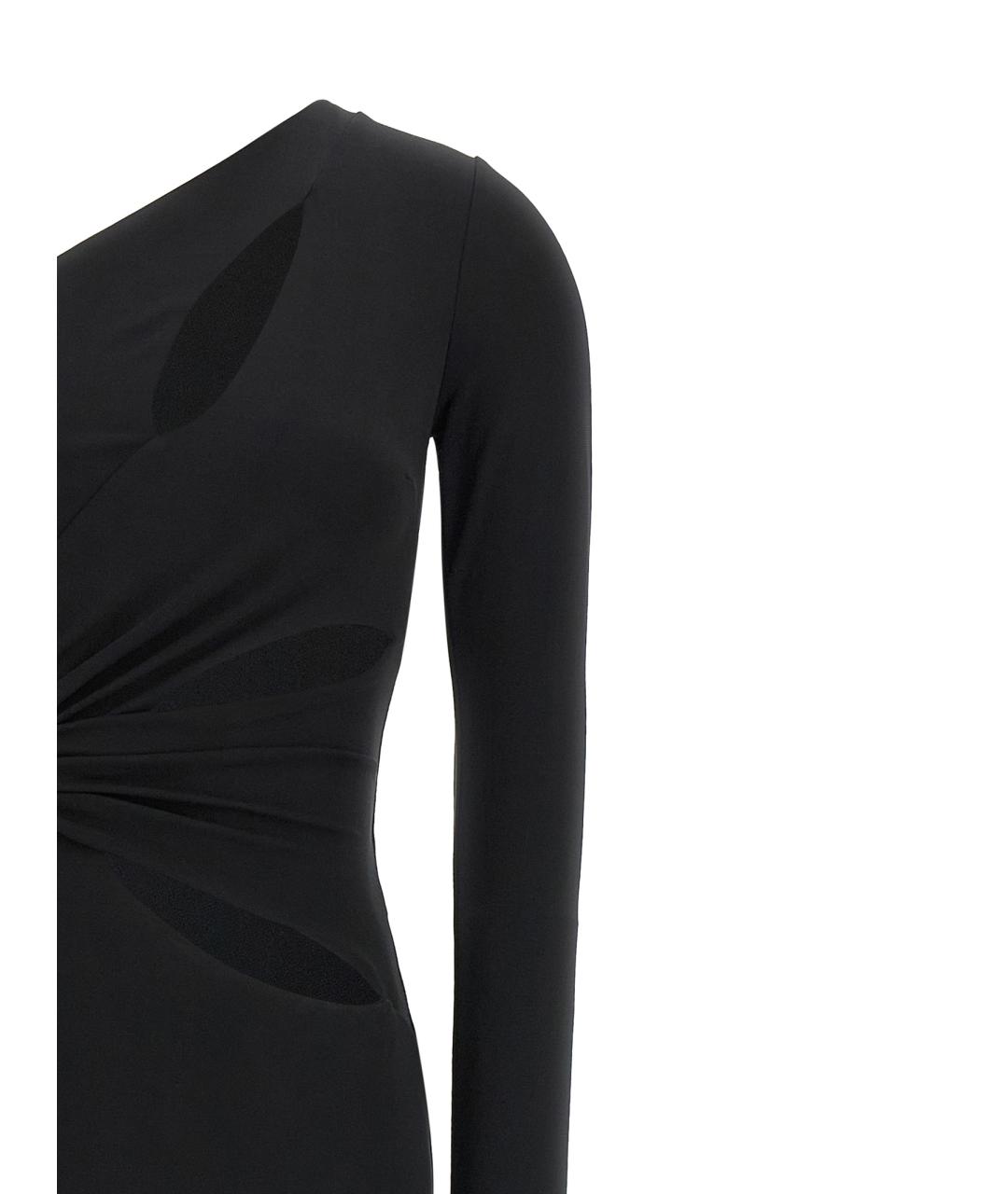 ELISABETTA FRANCHI Черное вискозное вечернее платье, фото 4